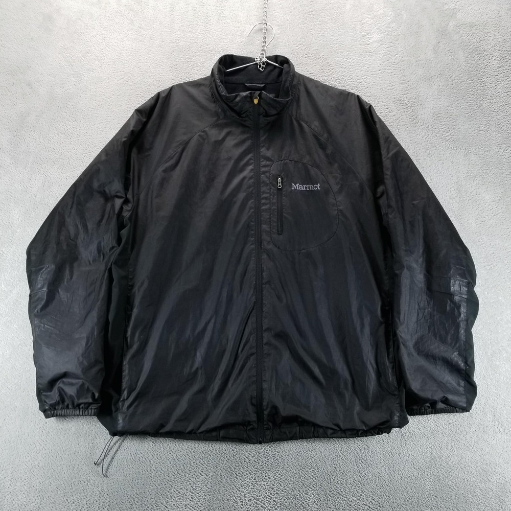 Marmot Jacket Mens 2XL Black Full Zip Insulated Softshell Windbreaker Hiking‎